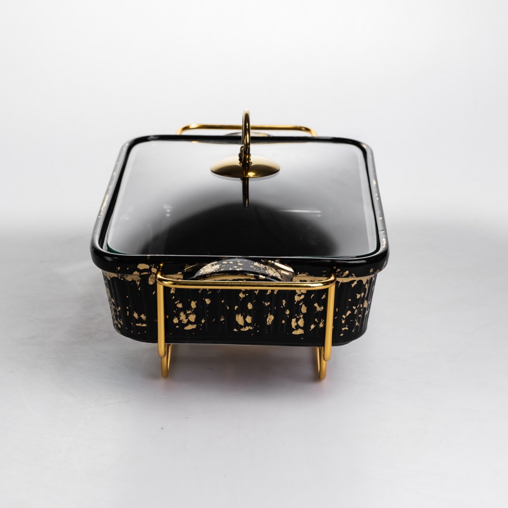 Мармитница прямоугольная на подставке с подогревом 35.5х19х15.5 см ML-874-13