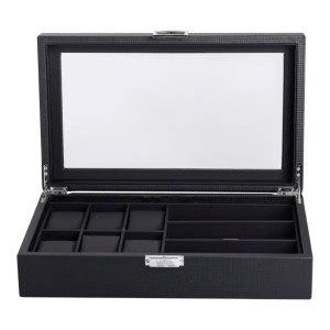 Шкатулка-футляр для часов и очков с накидным замком 35,5х21х9,5 см HP-5-9