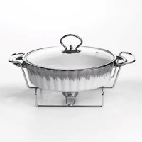 Мармітниця порцелянова 1 л на підставці з підігрівом 31х19х13 см MH739-S