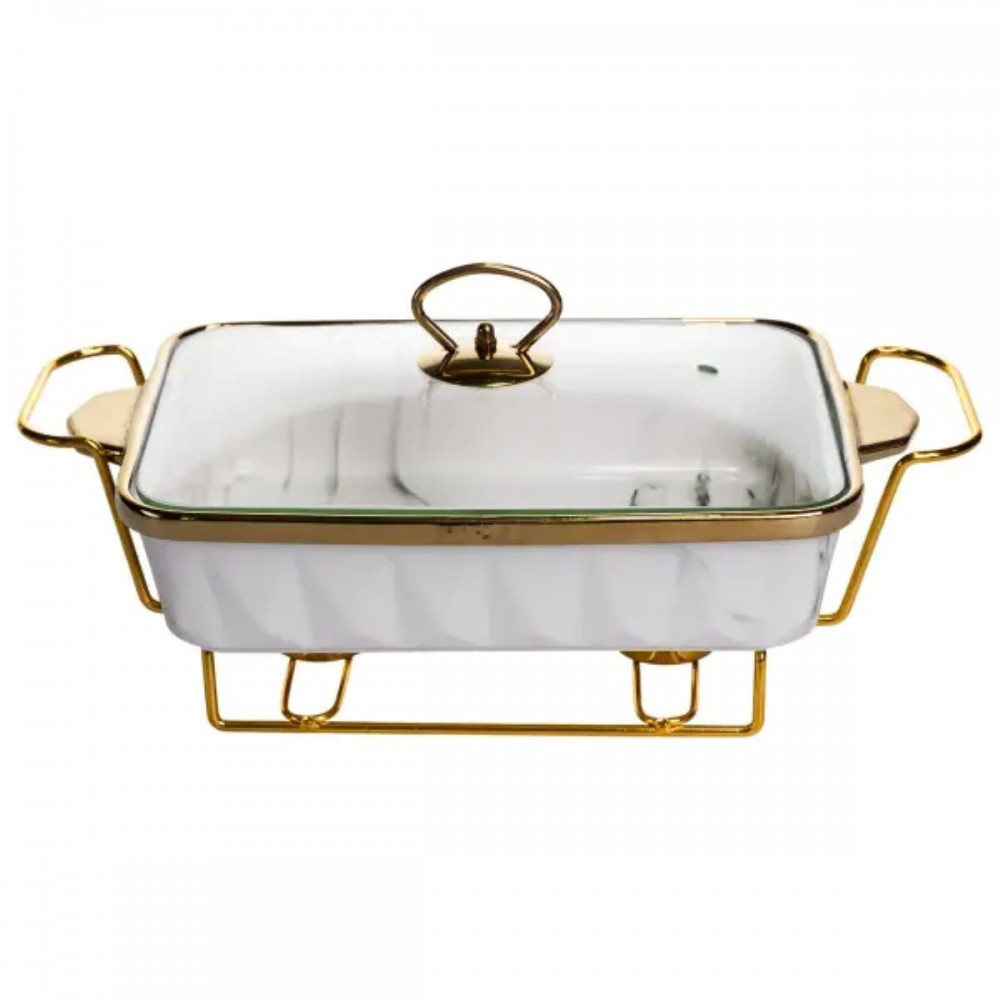 Мармитница прямоугольная на подставке с подогревом 35.5х19х15.5 см ML-77A-13