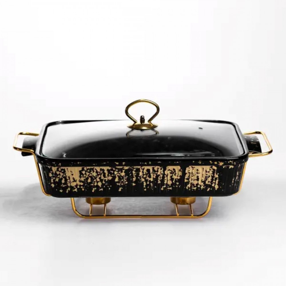 Мармитница прямоугольная 2 л на подставке с подогревом 40х22.5х15.5 см ML-874-15