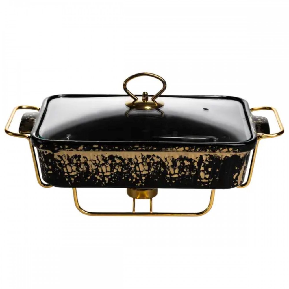 Мармитница прямоугольная на подставке с подогревом 35.5х19х15.5 см ML-874-13