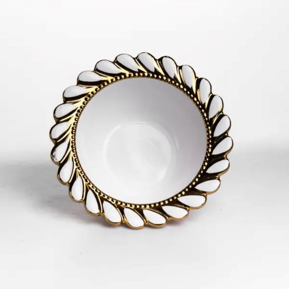 Тарелка глубокая Tiffany фарфоровая 20 см сервировочная ML2005