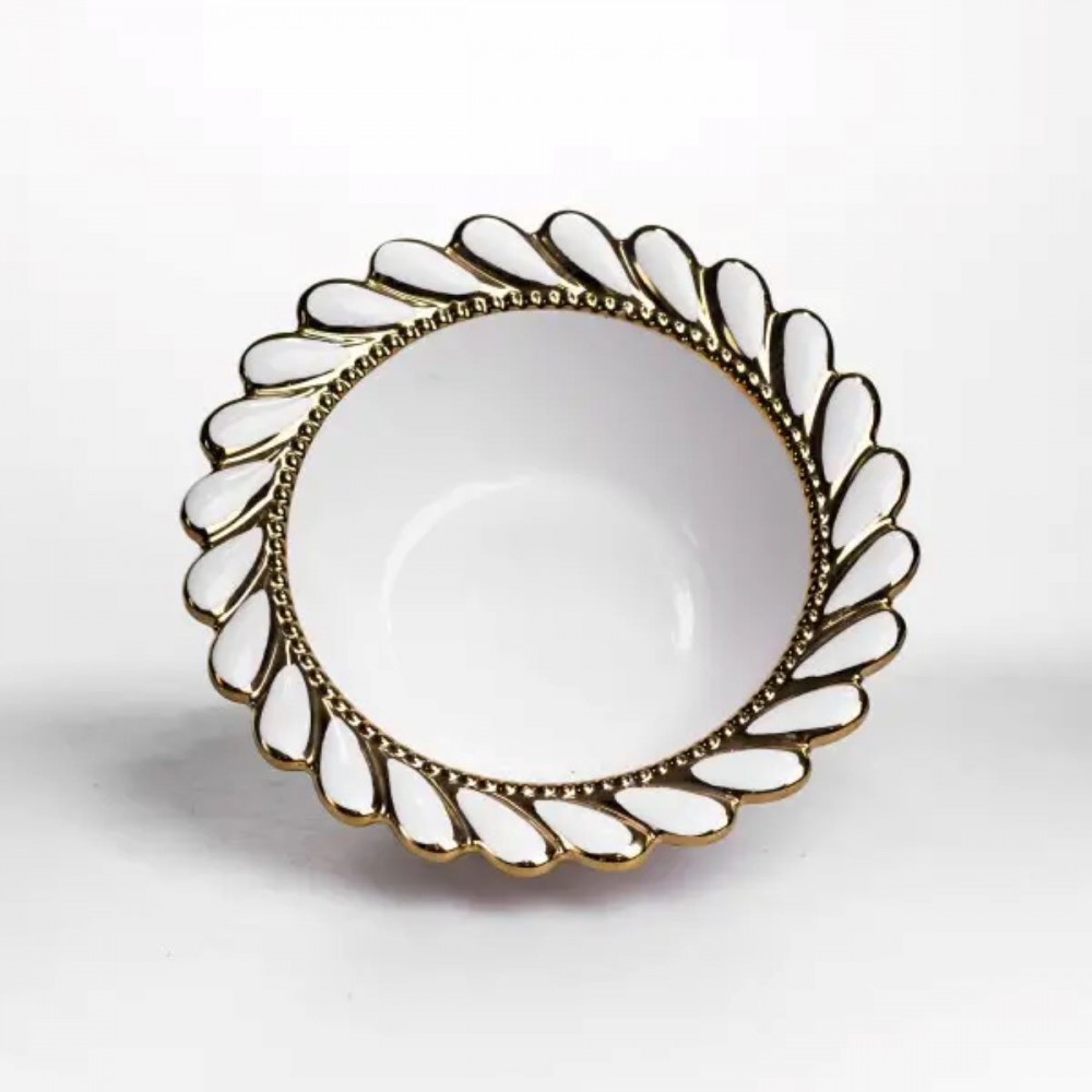 Тарелка глубокая Tiffany фарфоровая 25.5 см сервировочная ML2006