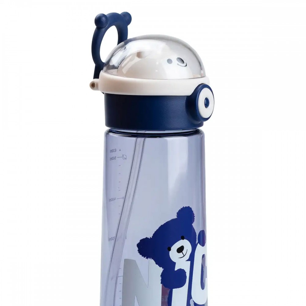 Бутылка для воды 620 мл с трубочкой Синяя HP17300BL