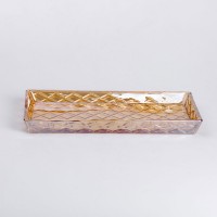 Блюдо для закусок стеклянное 29.5*13.5*2 прямоугольное