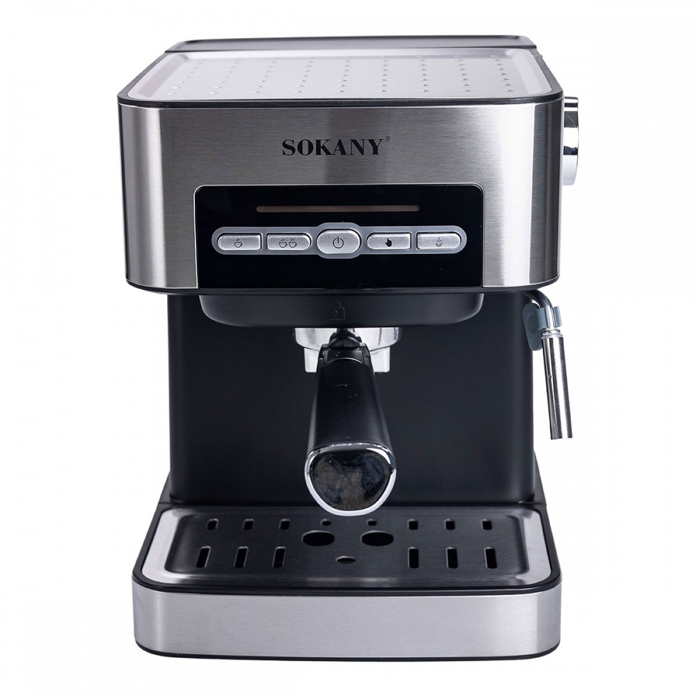 Кофеварка с трубкой для молока 1.6 л кофемашина для дома 850 Вт Sokany