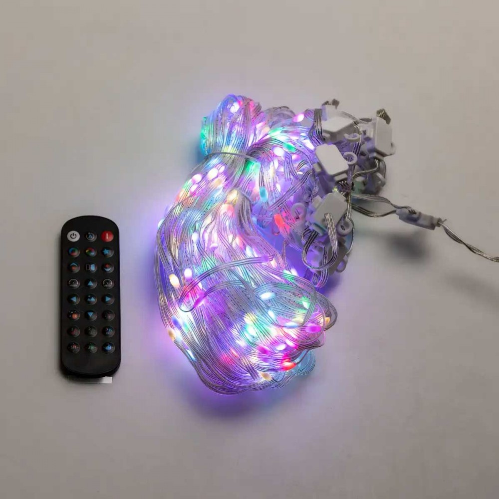 Умная гирлянда Smart штора 200 LED 3*2 м с управлением со смартфона, мультиколор W005SH