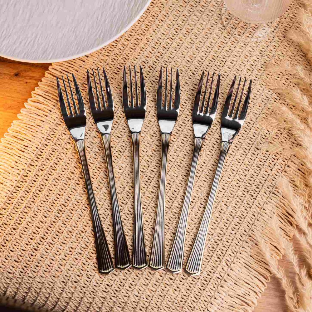 Набор столовых вилок 6 штук из нержавеющей стали 20.5 см вилки кухонные столовые приборы сервировки HP-16978-02