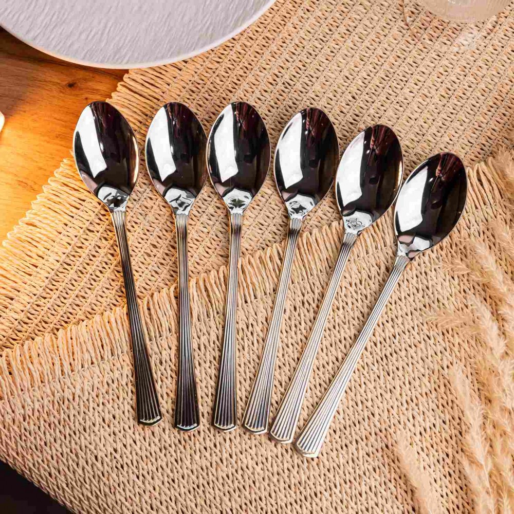 Набор чайных ложек 6 штук из нержавеющей стали 14.5 см ложки чайные посуда нержавейка десерт кофе