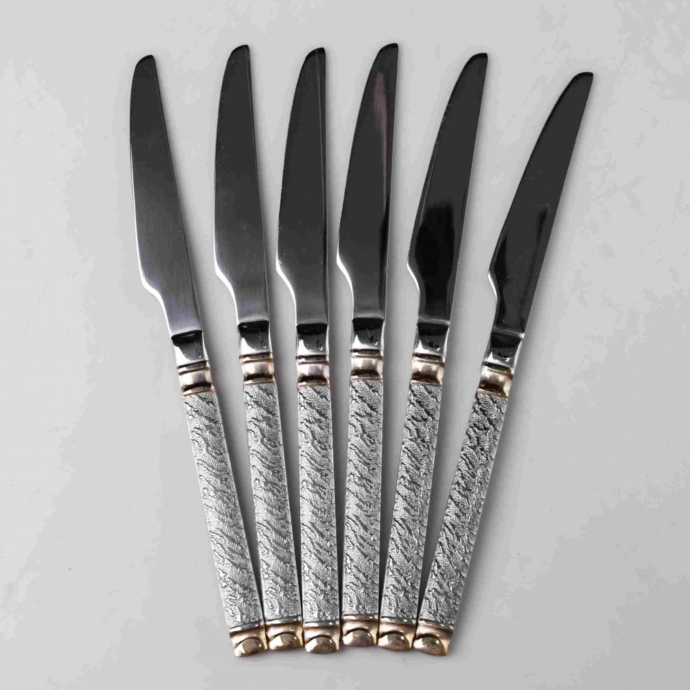 Набор столовых ножей 6 штук из нержавеющей стали 23 см ножи столовые приборы сервировка HP-16978-04