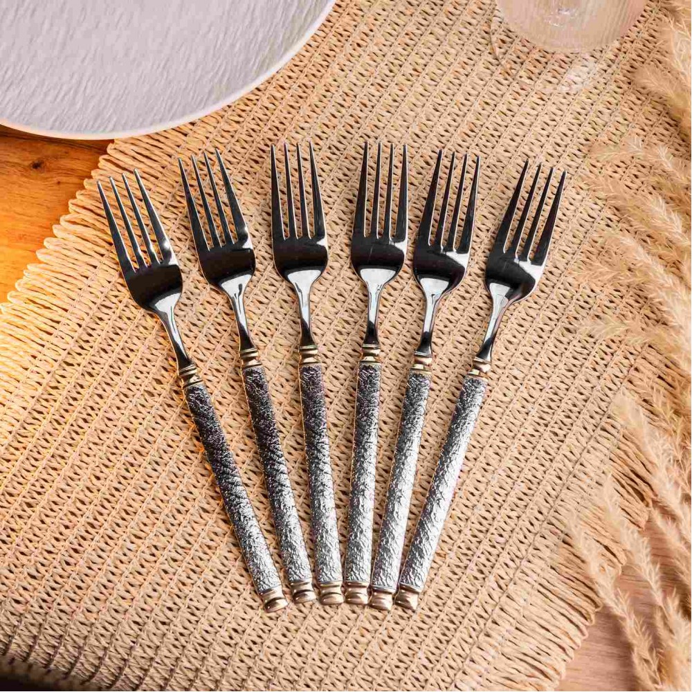 Набор столовых вилок 6 штук из нержавеющей стали 21 см вилки кухонные столовые приборы классический стиль HP-16978-06