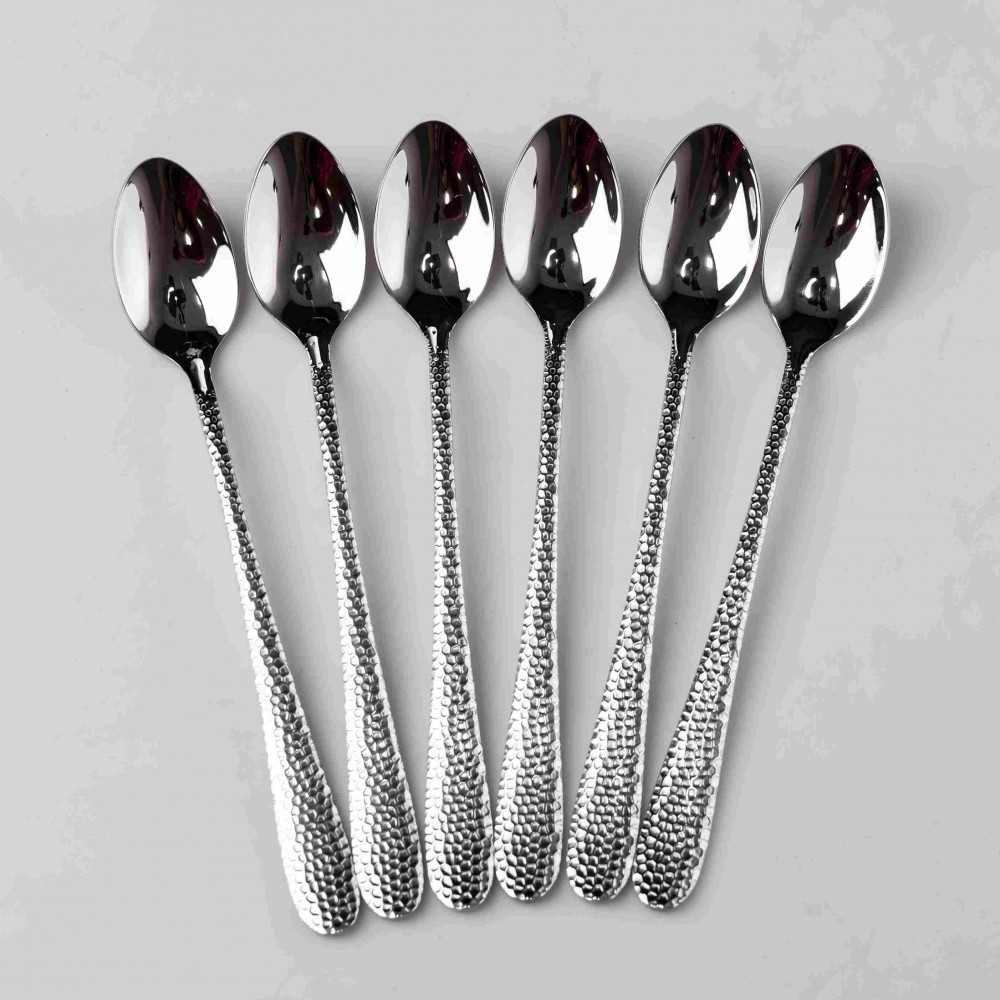 Набор ложек для латте 6 штук из нержавеющей стали 19 см ложки десертные глянцевые столовые приборы HP-16978-08