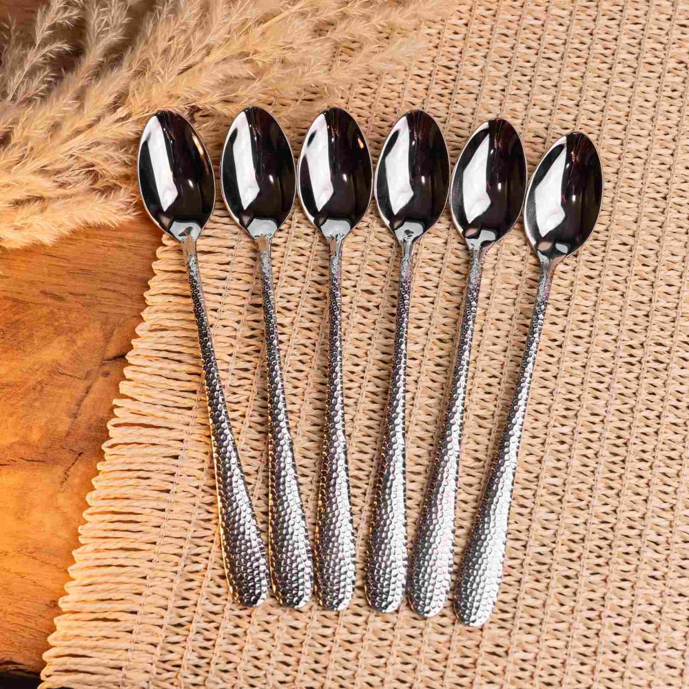 Набор ложек для латте 6 штук из нержавеющей стали 19 см ложки десертные глянцевые столовые приборы HP-16978-08