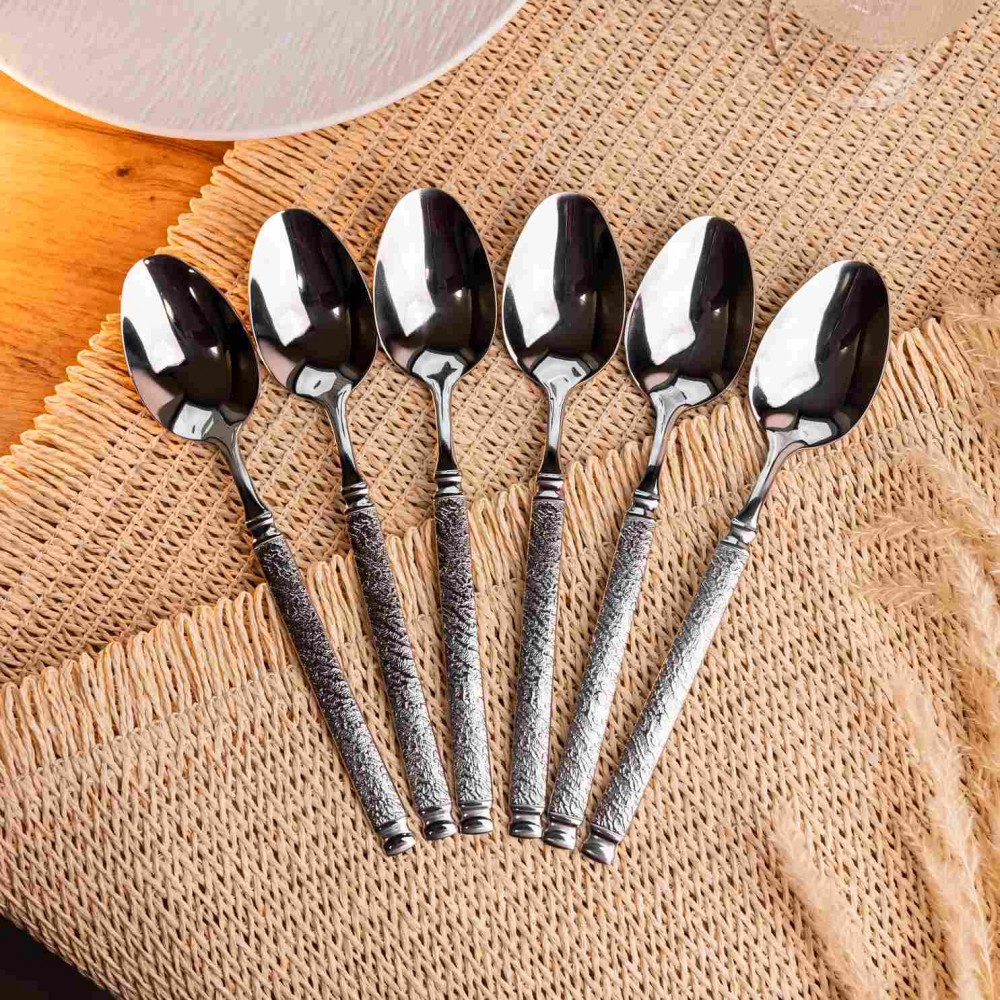 Набор столовых ложек 6 штук из нержавеющей стали 21 см ложки кухонные приборы столовые сервировки посуды HP-16978-10