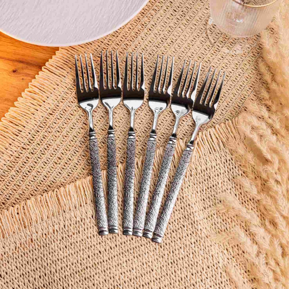 Набор столовых вилок 6 штук из нержавеющей стали 21 см вилки кухонные столовые приборы сервировки HP-16978-11