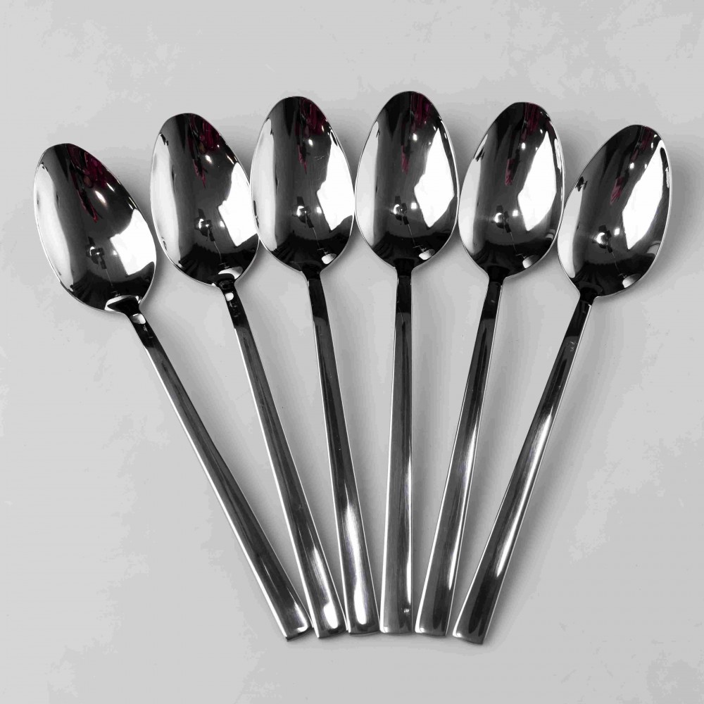 Набор столовых ложек 6 штук из нержавеющей стали серебристый ложки столовые приборы для сервировки стола нержавеющая сталь HP-16978-16