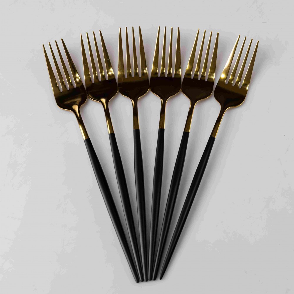 Набор столовых вилок 6 штук из нержавеющей стали 21.5 см вилки кухонные столовые приборы HP-16978-19