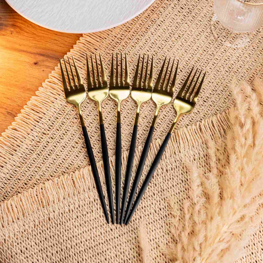 Набор столовых вилок 6 штук из нержавеющей стали 21.5 см вилки кухонные столовые приборы HP-16978-19