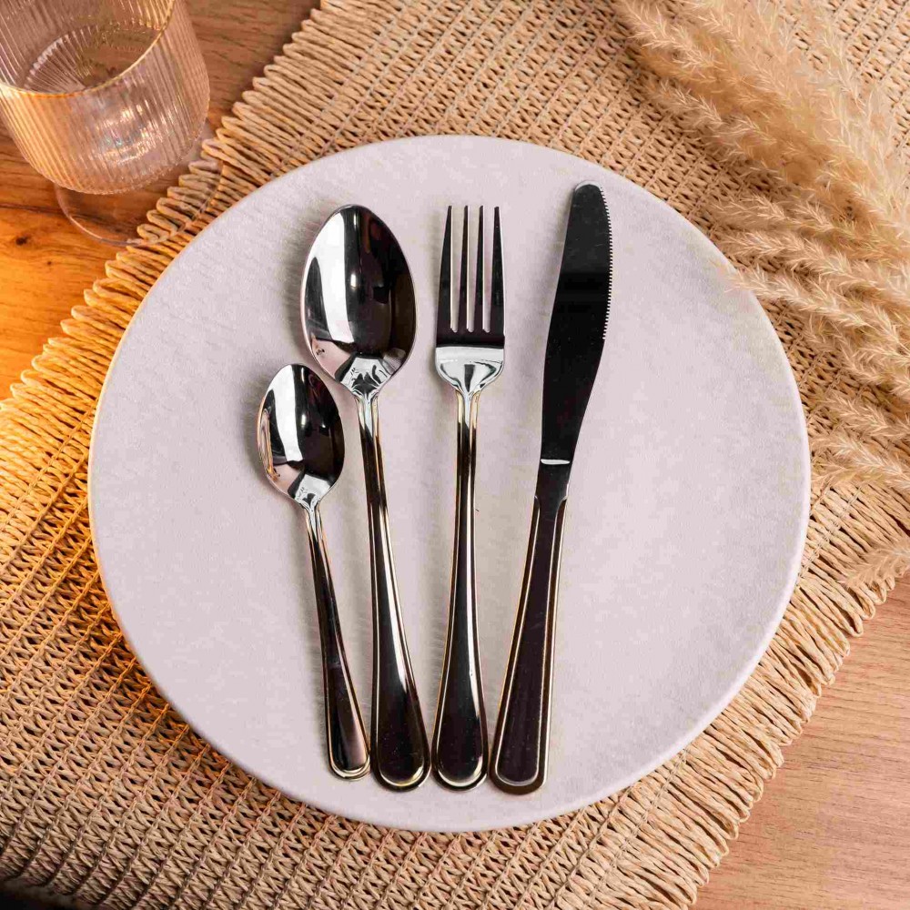 Набор столовых приборов из нержавеющей стали на 6 персон 24 предмета столовая ложка вилка нож HP-16978-25