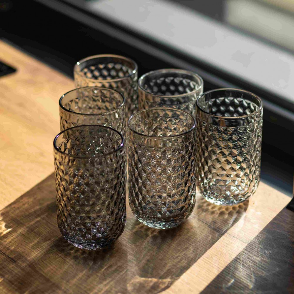 Набор стаканов Geometric 6 штук по 400 мл HP-19-263 прозрачный стакан для напитков