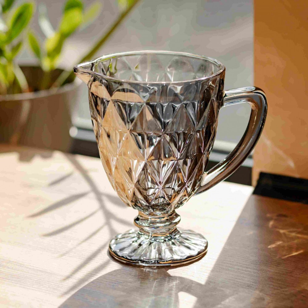 Глек для напитков Fractal стеклянный 1 литр HP-19-267 кувшин для лимонада прозрачный