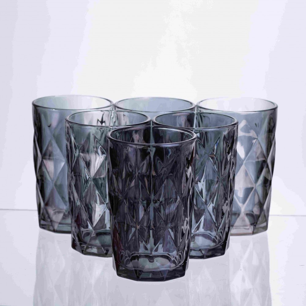 Набор стаканов Fractal 6 штук по 300 мл HP-19-270 прозрачный стаканы для напитков газянки лимонада