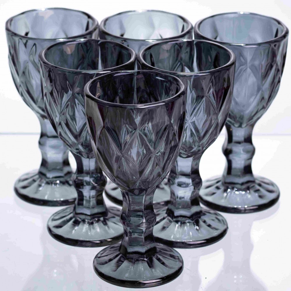 Набор рюмок Fractal 6 штук по 40 мл HP-19-272 прозрачный стаканы для крепких напитков шотов коктейлей