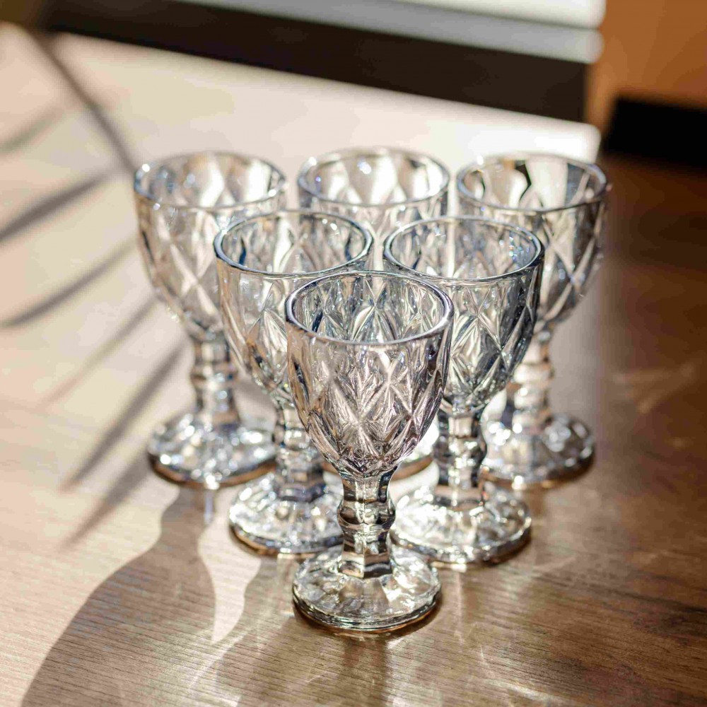 Набор рюмок Diamond Blue 6 штук по 40 мл HP-19-278 прозрачный рюмка для крепких напитков коктейлей шотов