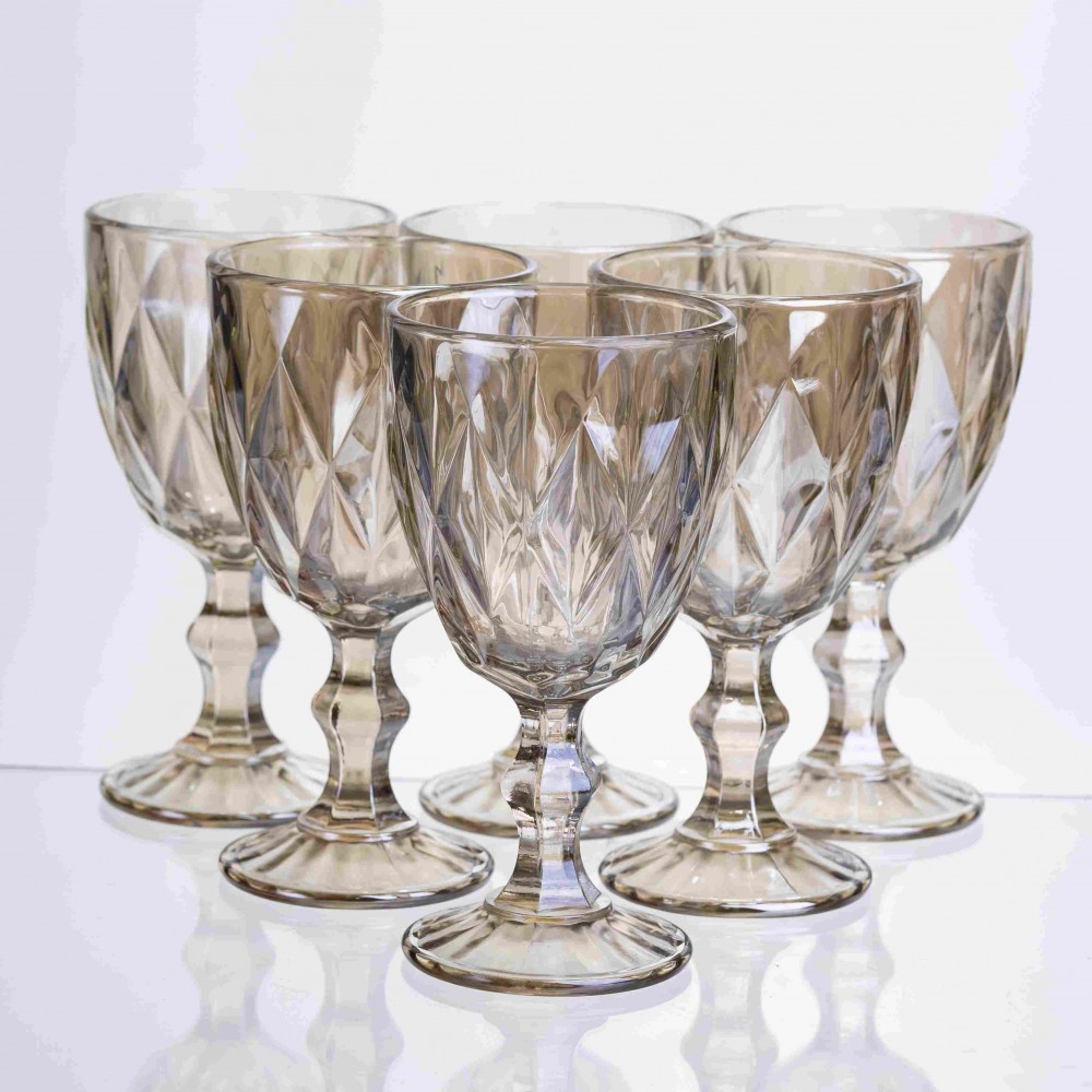 Набор бокалов столовых Citrine 6 штук по 300 мл HP-19-281 прозрачный для вина и напитков