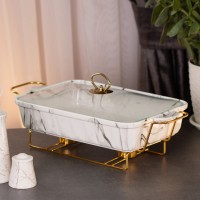 Марміт керамічний 1,5 літра на підставці з підігрівом