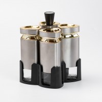 Набор для специй 4 емкости по 120 мл на подставке