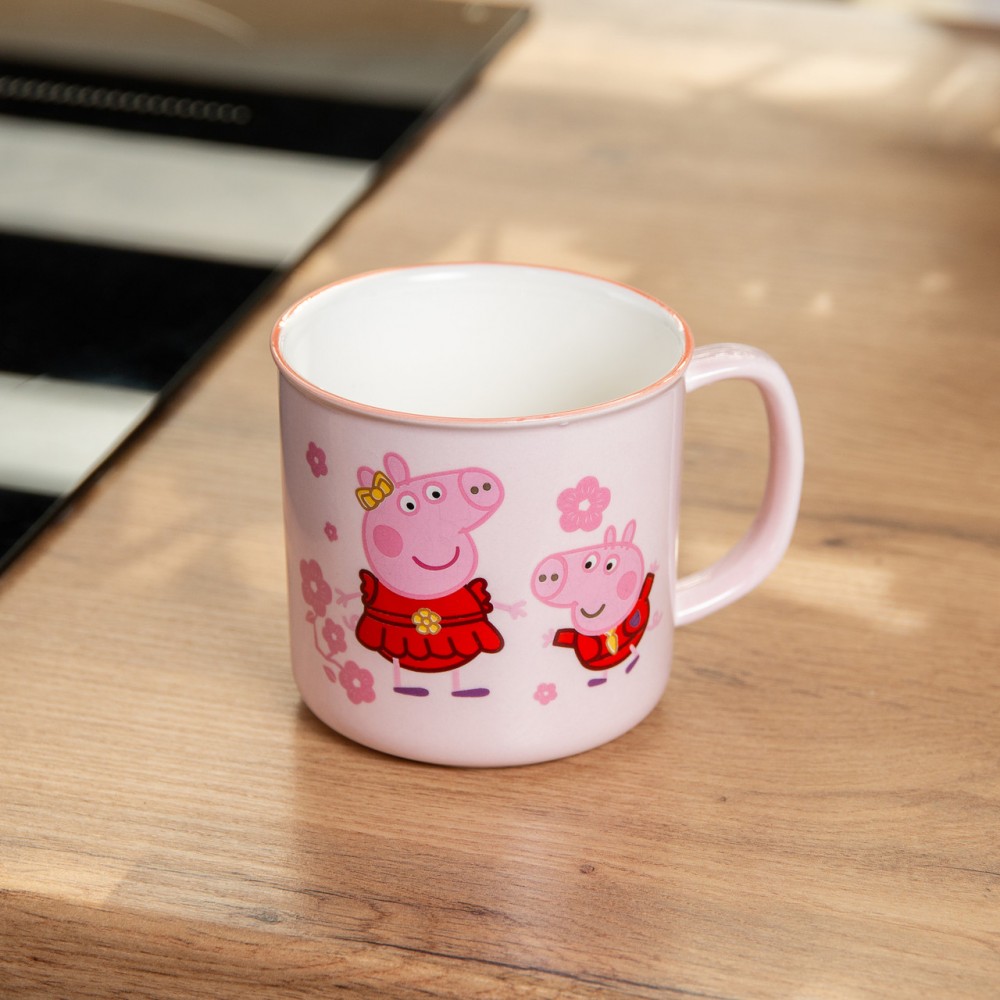 Кружка керамическая Peppa Pig 400 мл розовая