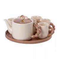 Чайный сервиз на 6 персон с керамической подставкой