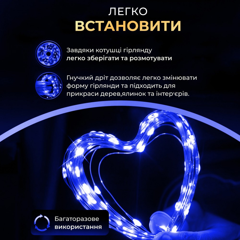 Гирлянда роса на пульте 50 метров на 500 led светодиодов капля зеленый провод синяя