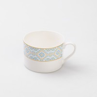 Чашка керамическая с орнаментом 250 мл, белая