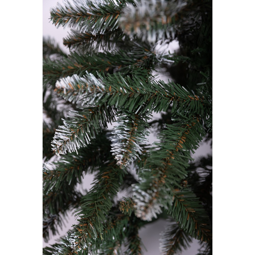 Елка искусственная сосна 130 см зеленая с белыми кончиками