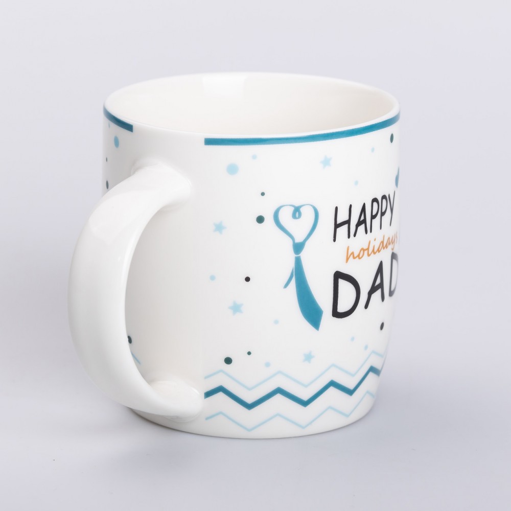 Кружка керамическая с надписями 450 (мл) Happy holidays dad
