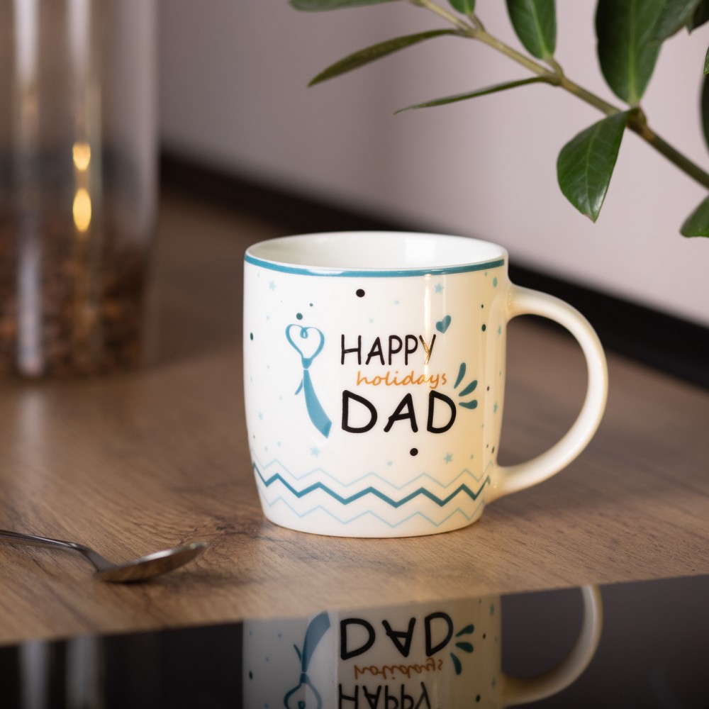 Кружка керамическая с надписями 450 (мл) Happy holidays dad
