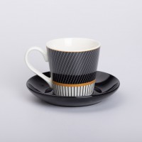 Керамическая чашка с блюдцем 200 (мл) для чая и кофе