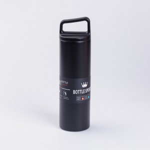 Термос металевий 500 мл з нержавіючої сталі Bottle Sport з ручкою чорний