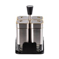 Набор емкостей для специй 4 шт на подставке 120 мл Хром