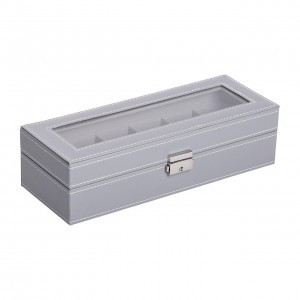 Шкатулка для наручных часов 30×11×8 см из эко кожи на 6 отсеков HP-5-3