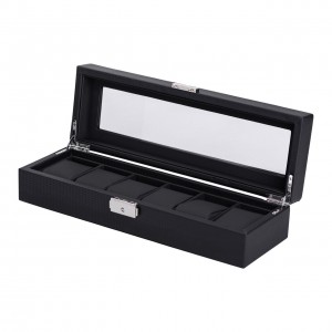 Шкатулка для наручных часов 35.5×11.5×8 см кейс для хранения часов на 6 отсеков HP-5-8
