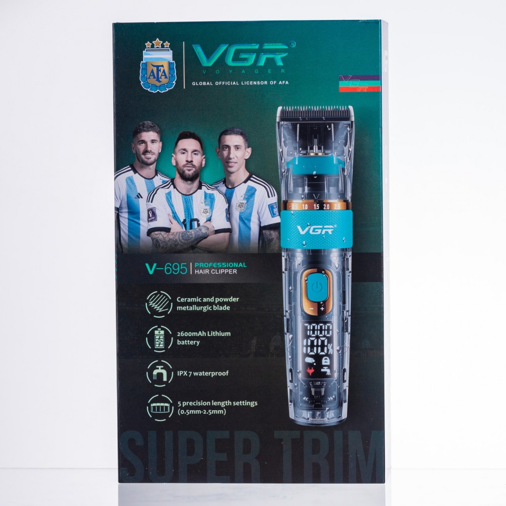 Машинка для стрижки професійна Синій VGR V-695