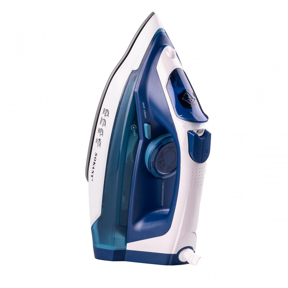 Утюг беспроводной паровой Sokany SK-2055 2400 Вт с подставкой и керамической подошвой с отпариванием