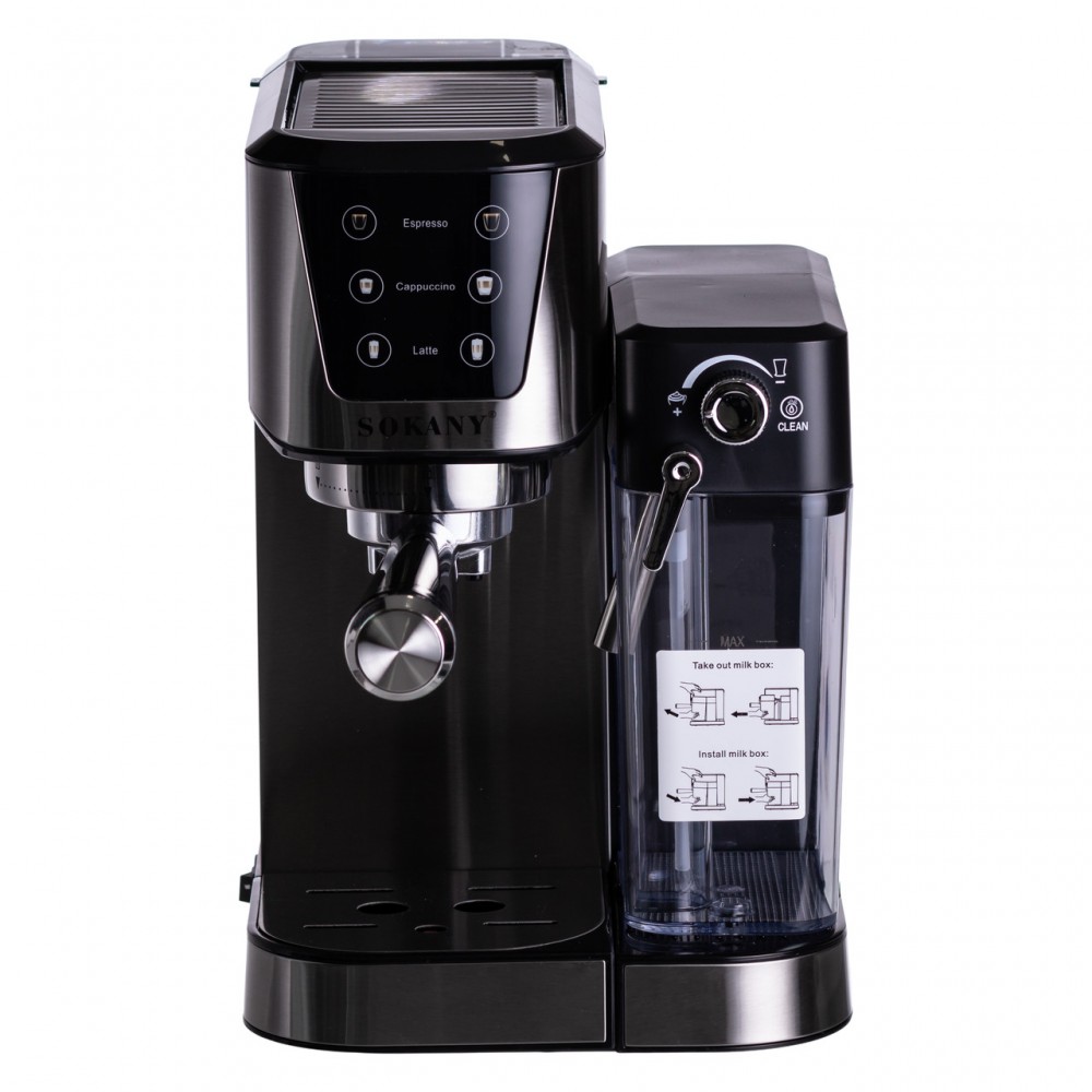 Кофеварка рожковая 3в1 с капучинатором 1350 Вт бак 1 л Sokany SK-04027