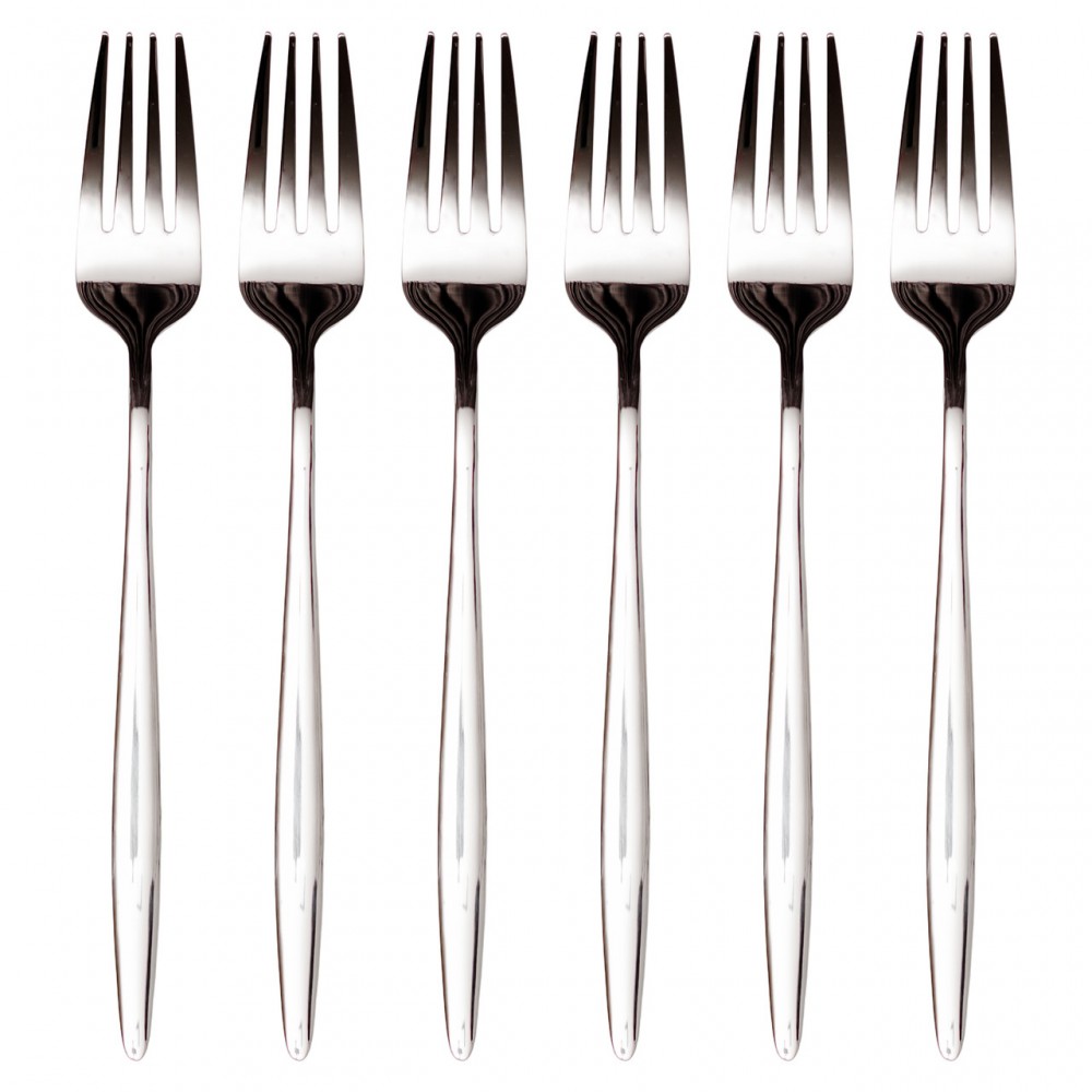 Набір столових виделок 6 штук виделки кухонні з нержавіючої сталі 21 (см) Срібло HP-8-28