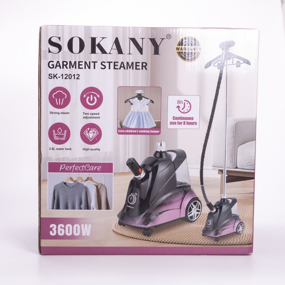 Підлоговий відпарювач для одягу Sokany 3600 Вт пна 2.8 літри SK-12012
