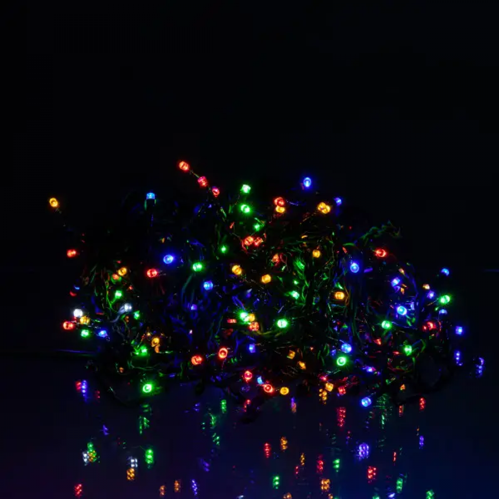 Вулична гірлянда Бахрома 20 м 335 LED гірлянда штора чорний провід Мультиколір 20MBML